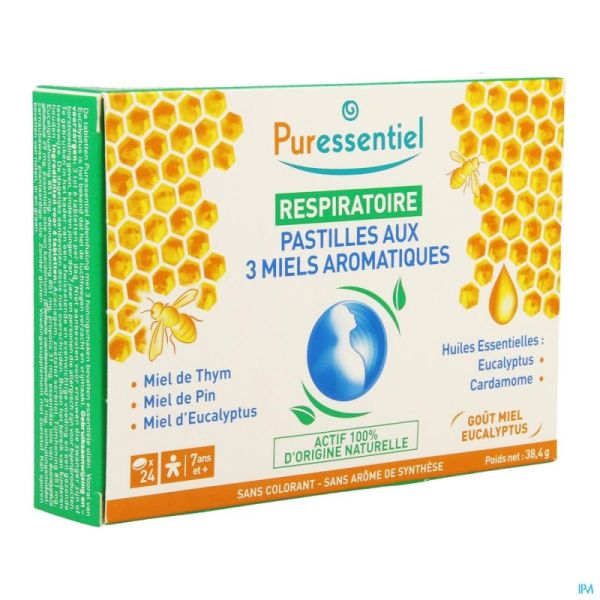 Puressentiel Respiratoire Pastilles 3 Miels 24